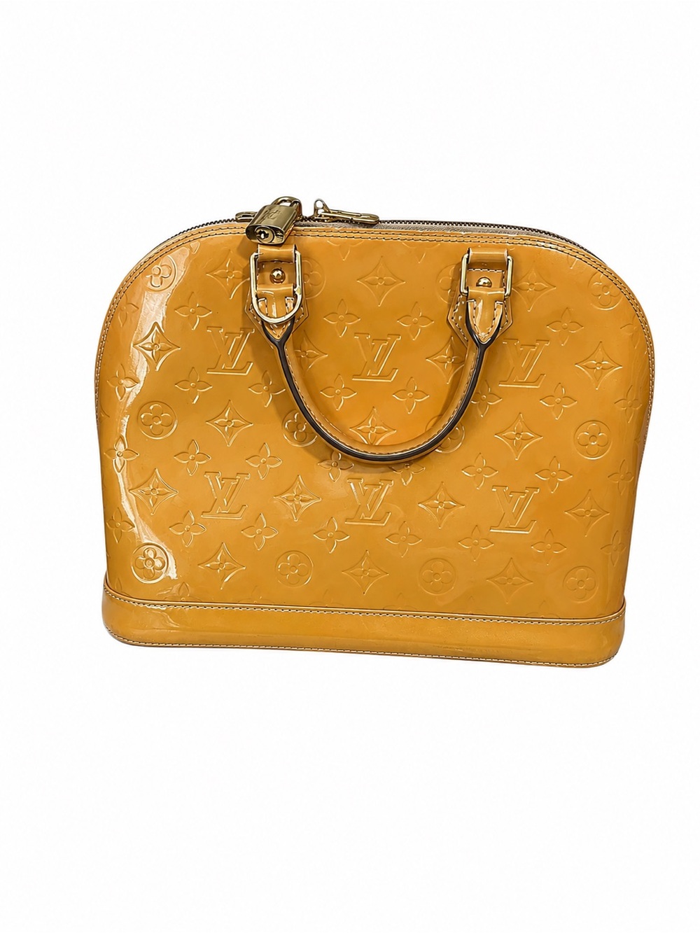 Louis Vuitton LV Monogram Vernis PM Lama Top Handle Bag Purse - Picture 5 of 12